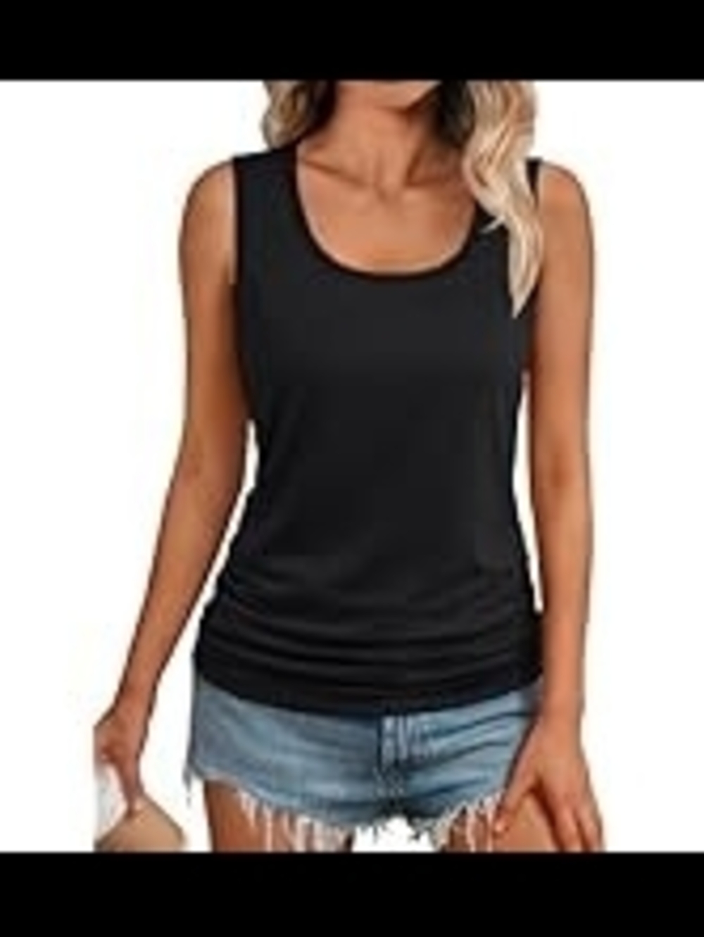 Classic Black Scoop Neck Tank
